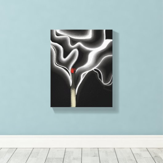 De wedstrijd | Hedendaagse rook moderne schilderku Canvas Afdruk (Insitu (Houten vloer))