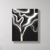 De wedstrijd | Hedendaagse rook moderne schilderku Canvas Afdruk (Voorkant)