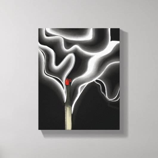 De wedstrijd | Hedendaagse rook moderne schilderku Canvas Afdruk (Voorkant)