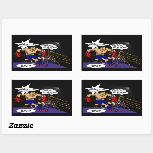 De wedstrijd rechthoekige sticker (Vel)