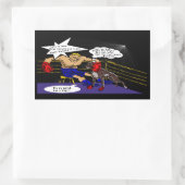 De wedstrijd rechthoekige sticker (Tas)