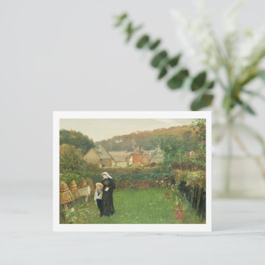 De weduwe, 1895 (olie op canvas) briefkaart (Staand voorkant)