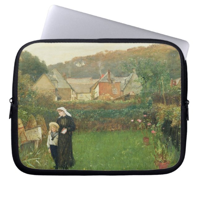 De weduwe, 1895 (olie op canvas) laptop sleeve (Voorkant)
