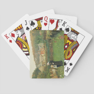 De weduwe, 1895 (olie op canvas) pokerkaarten