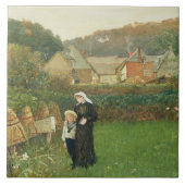 De weduwe, 1895 (olie op canvas) tegeltje (Voorkant)