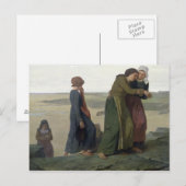 De weduwe of de familie van de vissers briefkaart (Voorkant / Achterkant)