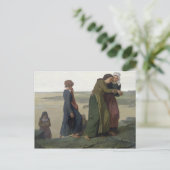 De weduwe of de familie van de vissers briefkaart (Staand voorkant)