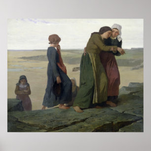 De weduwe of de familie van de vissers poster