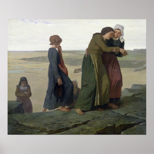 De weduwe of de familie van de vissers poster (Voorkant)