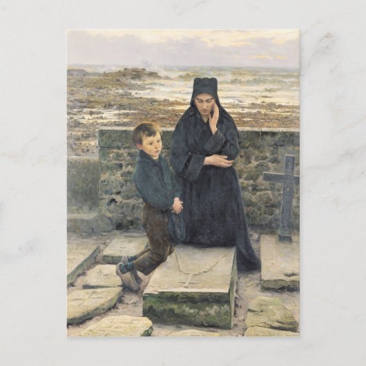 De weduwe van de Ile de Sein, 1880 Briefkaart (Voorkant)