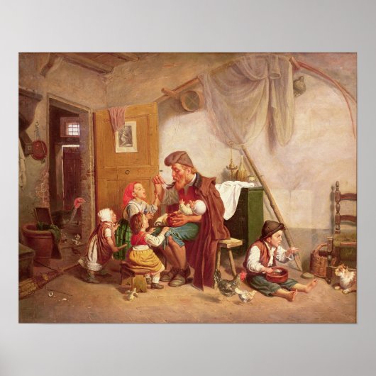 De weduwnaar familie, 19e eeuw poster (Voorkant)