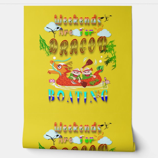 De weekenden zijn voor de drakenboot behang (Afrollen)