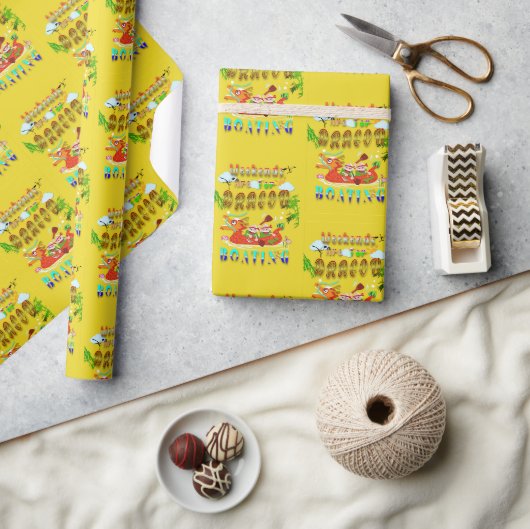 De weekenden zijn voor de drakenboot cadeaupapier (Crafts)