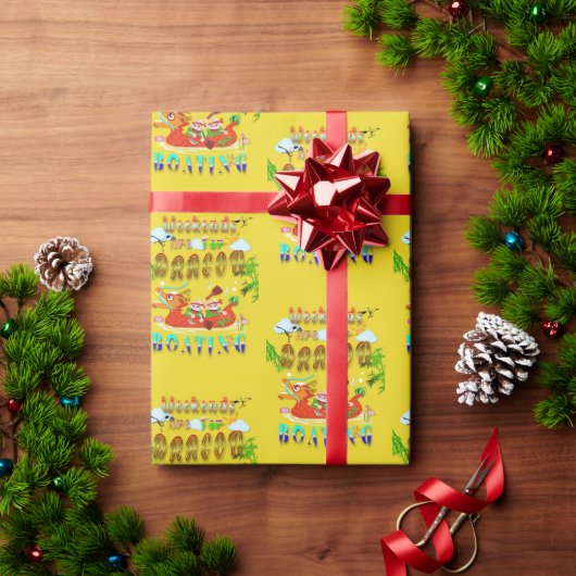 De weekenden zijn voor de drakenboot cadeaupapier (Feestdagen Geschenken)
