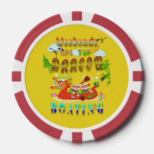 De weekenden zijn voor de drakenboot poker chips (Voorkant)