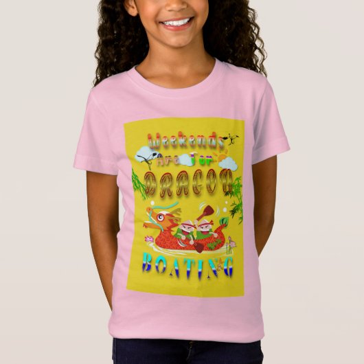 De weekenden zijn voor de drakenboot t-shirt (Voorkant)
