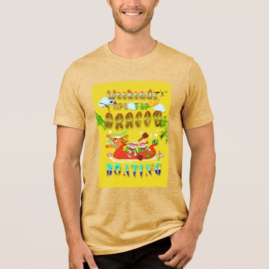 De weekenden zijn voor de drakenboot Tri-Blend shirt (Voorkant)