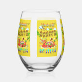 De weekenden zijn voor de drakenboot wijnglas zonder voet (Voorkant)