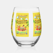 De weekenden zijn voor de drakenboot wijnglas zonder voet (Achterkant)