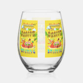 De weekenden zijn voor de drakenboot wijnglas zonder voet (Rechts)