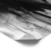 De weemoedige heks zwart-wit Abstracte kunst Poster (Hoek)