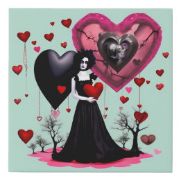 De weepende wilg imitatie canvas print