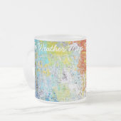 De weerskaart. matglas koffiemok (Voorkant links)