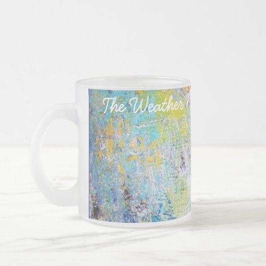 De weerskaart. matglas koffiemok (Links)