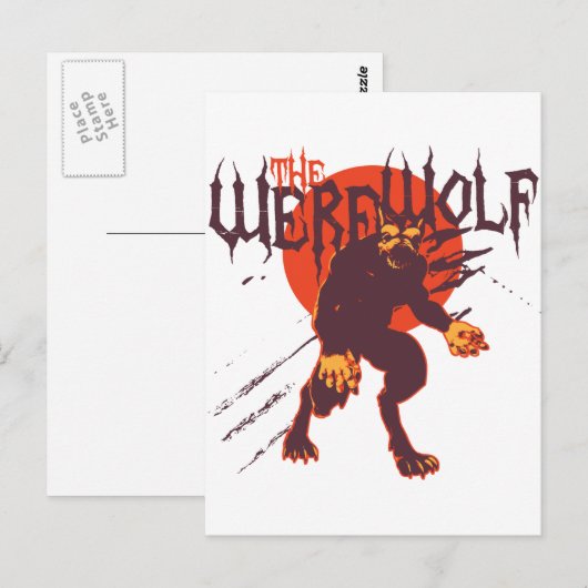 De weerwolf: Lycan Briefkaart (Voorkant / Achterkant)