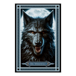 De Weerwolf Tarot Kaart Perfect Poster