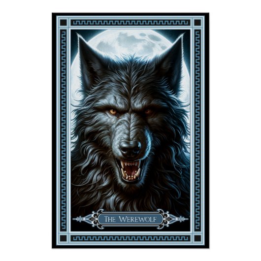 De Weerwolf Tarot Kaart Perfect Poster (Voorkant)