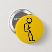 De weg alleen slaan ronde button 5,7 cm (Voorkant /achterkant)