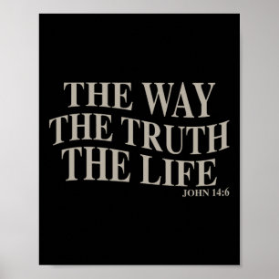 De Weg De Waarheid Het Leven Kruis Christelijke Va Poster