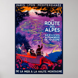 De weg Des Alpes Vintage PosterEurope Poster