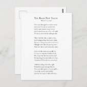 De weg die geen gedicht Robert Frost heeft ingenom Briefkaart (Voorkant / Achterkant)