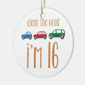 De weg die ik 16 ben wissen keramisch ornament (Links)