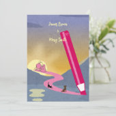 De weg die we gaan voor onze bruiloft kaart (Staand voorkant)