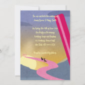 De weg die we gaan voor onze bruiloft kaart (Achterkant)