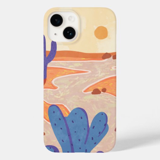 De weg door de geschilderde woestijn Case-Mate iPhone case (Achterkant)