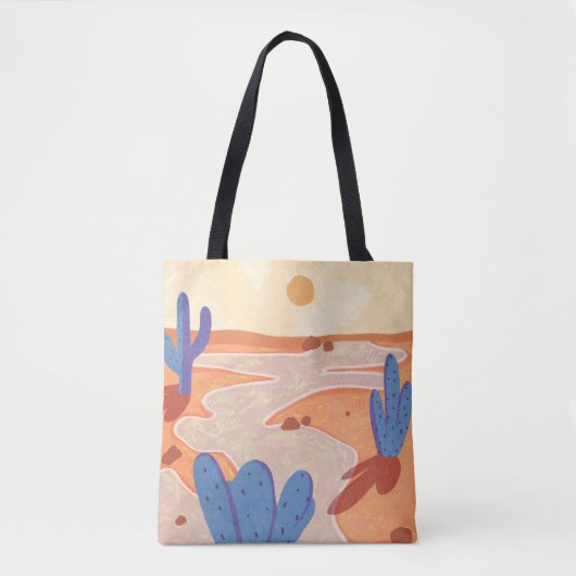 De weg door de geschilderde woestijn tote bag (Voorkant)