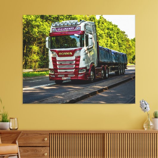 De weg door Herefordshire Canvas Afdruk (Insitu (Woonkamer))