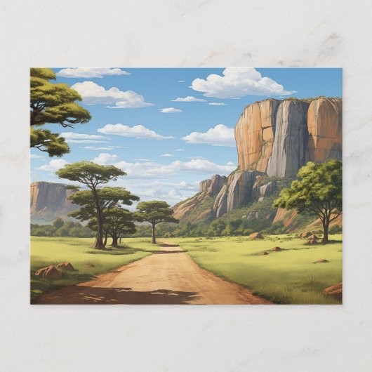 De weg door Zimbabwe Briefkaart (Voorkant)