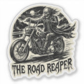 De Weg Haaier Skelet Biker Sticker | Dark Chop (Voorkant)