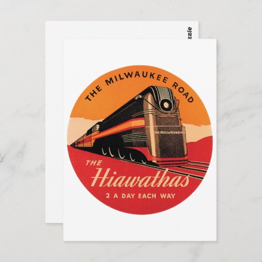 De weg Hiawathas Milwaukee Briefkaart (Voorkant / Achterkant)