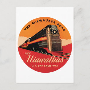 De weg Hiawathas Milwaukee Briefkaart