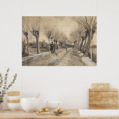 De weg in Etten (1881) van Vincent van Gogh. Poster (Keuken)