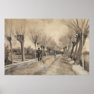 De weg in Etten (1881) van Vincent van Gogh. Poster