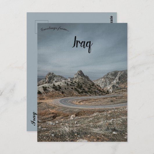 De weg in Irak Briefkaart (Voorkant / Achterkant)