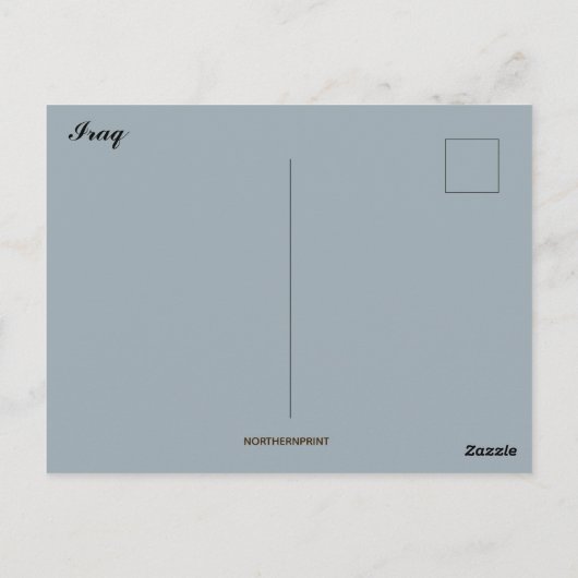 De weg in Irak Briefkaart (Achterkant)