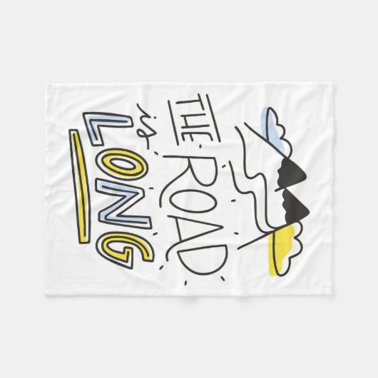 De weg is lang fleece deken (Voorkant (Horizontaal))